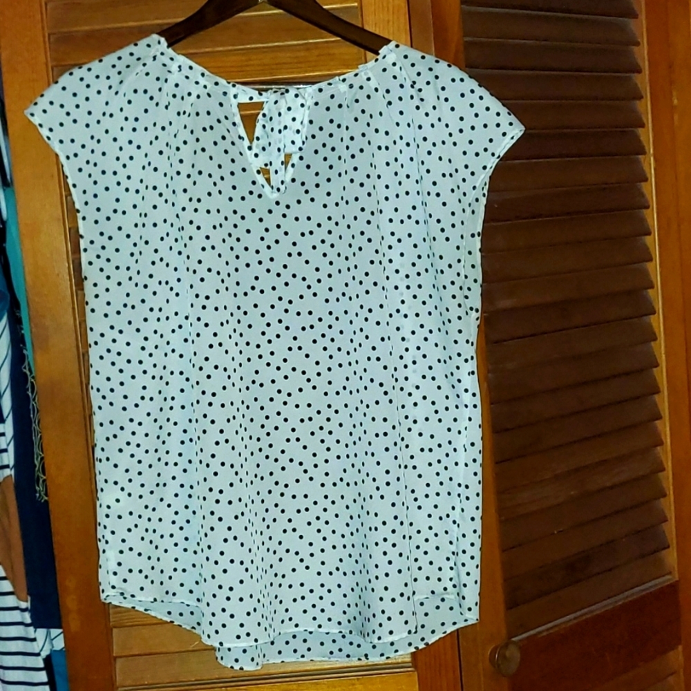 LC Lauren Conrad polka-dot tie back top, XL